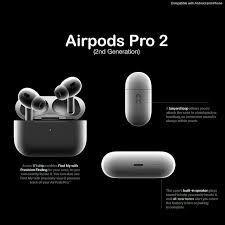 Airpods pro 2nd generation (black,white)