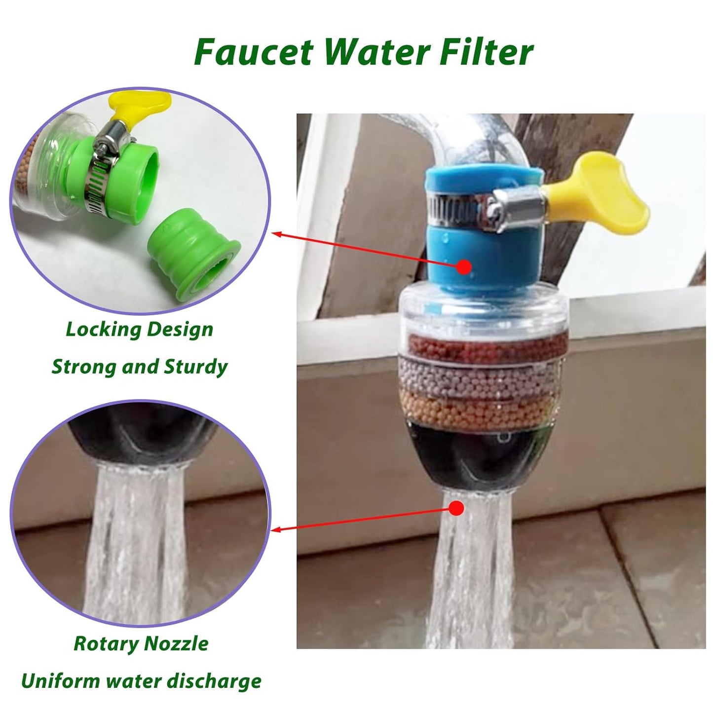 CleanTap - Multi-Layer Activated Carbon Water Faucet Filter 💧✨ (Buy 1 Get 1 Free🔥🔥)